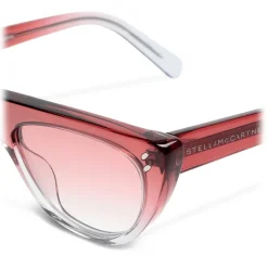Stella McCartney - Shiny Transparent Round Sunglasses - Pink - Sunglasses - Stella McCartney Eyewear - Avvenice
