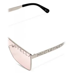 Stella McCartney - Square Silver Sunglasses - Silver Pink - Sunglasses - Stella McCartney Eyewear - Avvenice