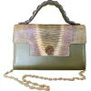 Suèi - Bag of Medium Size of Python, Lizard & Crocodile Leather - Green Water - Handmade in Italy - Luxury Exclusive Collection - Avvenice