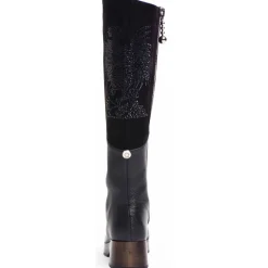 Suèi - Black Boots with Rhinestone Rooster - Black - Dark Brown - Handmade in Italy - Luxury Exclusive Collection - Avvenice