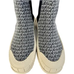Suèi - Chelsea Boots of Branded Jacquard Colour Black - Handmade in Italy - Luxury Exclusive Collection - Avvenice