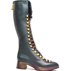 Suèi - High Lace-Ups Boots with Fur Details - Handmade in Italy - Luxury Exclusive Collection - Avvenice