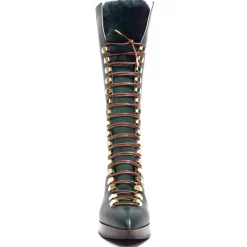 Suèi - High Lace-Ups Boots with Fur Details - Handmade in Italy - Luxury Exclusive Collection - Avvenice