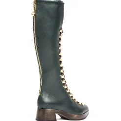 Suèi - High Lace-Ups Boots with Fur Details - Handmade in Italy - Luxury Exclusive Collection - Avvenice