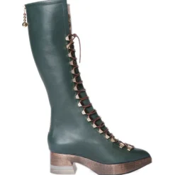 Suèi - High Lace-ups Boots with Setters Art Printing - Handmade in Italy - Luxury Exclusion Collection - Avvenice