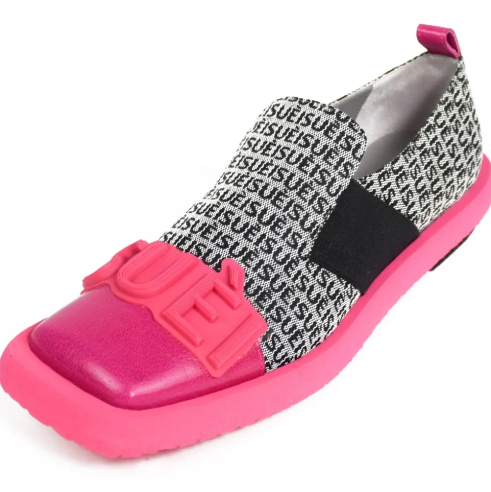 Suèi - Loafers of Bi-Color Jasquard with Fuxia Tou - Handmade in Italy - Luxury Exclusive Collection - Avvenice