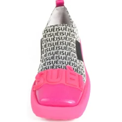 Suèi - Loafers of Bi-Color Jasquard with Fuxia Tou - Handmade in Italy - Luxury Exclusive Collection - Avvenice