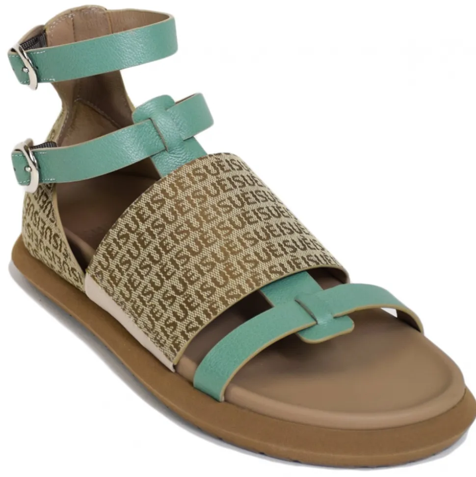 Suèi - Sandals of Bi-Color Jacquard - Handmade in Italy - Luxury Exclusive Collection - Avvenice