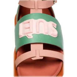 Suèi - Sandals of Tiffany/Rose with Patch Suèi - Handmade in Italy - Luxury Exclusive Collection - Avvenice