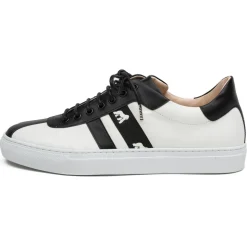Suèi - Sneakers in Black&white With Gorilla Ribbon - Handmade in Italy - Luxury Exclusive Collection - Avvenice