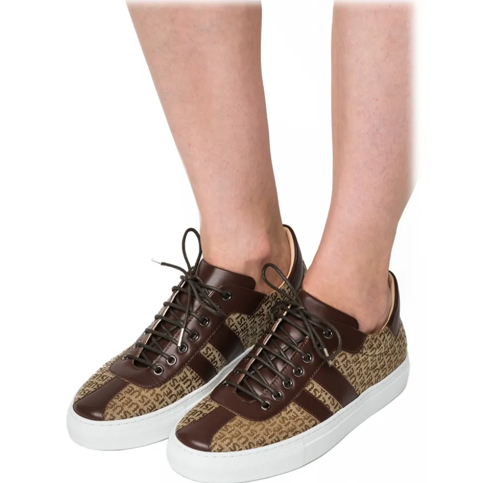 Suèi - Sneakers of Bi-color Jacquard - Milan 1932 - Handmade in Italy - Luxury Exclusive Collection - Avvenice