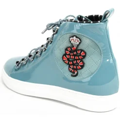 Suèi - Sneakers with Patch Snake - Handmade in Italy - Luxury Exclusive Collection - Avvenice