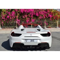 Superior Car Rental - Ferrari 488 Spider - White - Exclusive Luxury Rent - Avvenice