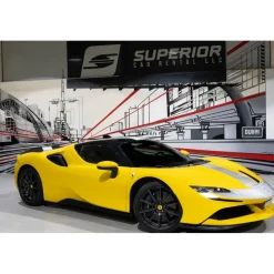 Superior Car Rental - Ferrari SF90 Stradale - Yellow - Exclusive Luxury Rent - Avvenice