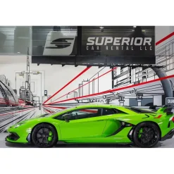 Superior Car Rental - Lamborghini Aventador SVJ - Green - Exclusive Luxury Rent - Avvenice
