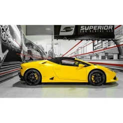 Superior Car Rental - Lamborghini Huracan Spider - Yellow - Exclusive Luxury Rent - Avvenice