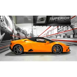 Superior Car Rental - Lamborghini Huracán EVO Spyder - Orange - Exclusive Luxury Rent - Avvenice