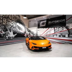 Superior Car Rental - Lamborghini Huracán EVO Spyder - Orange - Exclusive Luxury Rent - Avvenice