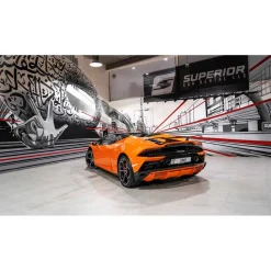 Superior Car Rental - Lamborghini Huracán EVO Spyder - Orange - Exclusive Luxury Rent - Avvenice