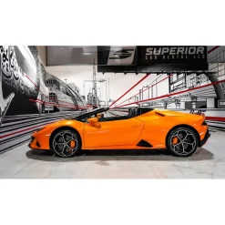 Superior Car Rental - Lamborghini Huracán EVO Spyder - Orange - Exclusive Luxury Rent - Avvenice