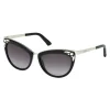 Swarovski - Fortune Sunglasses - SK0102-F 01B - Black - Sunglasses - Swarovski Eyewear - Avvenice