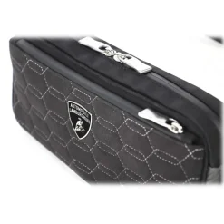 TecknoMonster - Automobili Lamborghini - Zingo Waist Bag in Carbon Fiber and Alcantara® - Black Carpet Collection - Avvenice