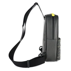 TecknoMonster - Automobili Lamborghini - Attak Crossbody Bag in Carbon Fiber and Alcantara® - Black Carpet Collection - Avvenice