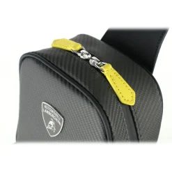 TecknoMonster - Automobili Lamborghini - Attak Crossbody Bag in Carbon Fiber and Alcantara® - Black Carpet Collection - Avvenice