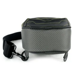 TecknoMonster - Automobili Lamborghini - Attak Crossbody Bag in Carbon Fiber and Alcantara® - Black Carpet Collection - Avvenice