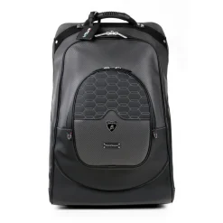 TecknoMonster - Automobili Lamborghini - Trolley - Kargot Wheeled Suitcase - Carbon Fibre and Titanium - Black Carpet Collection - Avvenice