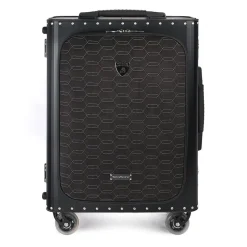 TecknoMonster - Automobili Lamborghini - Trolley - Kronos Titanium and Alcantara® Wheeled Suitcase - Black Carpet Collection - Avvenice
