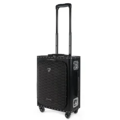 TecknoMonster - Automobili Lamborghini - Trolley - Kronos Titanium and Alcantara® Wheeled Suitcase - Black Carpet Collection - Avvenice