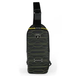 TecknoMonster - Automobili Lamborghini - Task Crossbody Bag in Carbon Fiber and Alcantara® - Black Carpet Collection - Avvenice