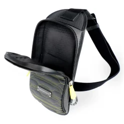 TecknoMonster - Automobili Lamborghini - Task Crossbody Bag in Carbon Fiber and Alcantara® - Black Carpet Collection - Avvenice