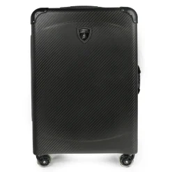 TecknoMonster - Automobili Lamborghini - Trolley - Fastroad Titanium and Alcantara® Wheeled Suitcase - Black Carpet Collection - Avvenice