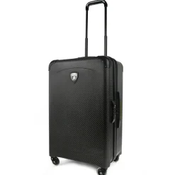 TecknoMonster - Automobili Lamborghini - Trolley - Fastroad Titanium and Alcantara® Wheeled Suitcase - Black Carpet Collection - Avvenice