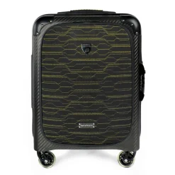 TecknoMonster - Automobili Lamborghini - Trolley - Fastrack Titanium and Alcantara® Wheeled Suitcase - Black Carpet Collection - Avvenice