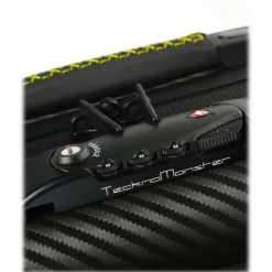 TecknoMonster - Automobili Lamborghini - Trolley - Fastrack Titanium and Alcantara® Wheeled Suitcase - Black Carpet Collection - Avvenice