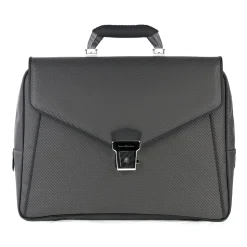 TecknoMonster - Avia Slim - Business Bag in Aeronautical and Leather Carbon Fiber - Luxury - Handmade in Italy - Avvenice