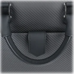 TecknoMonster - Avionika - Business Bag in Aeronautical and Leather Carbon Fiber - Luxury - Handmade in Italy - Avvenice