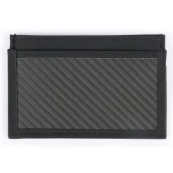 TecknoMonster - Cardcase - Black - Aeronautical and Leather Carbon Fiber Credit Card Case - Black Carpet Collection - Avvenice