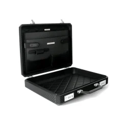 TecknoMonster - Cavok Opaque - Business Case - Briefcase in Opaque Carbon Fiber and Leather - Black - Luxury Collection - Avvenice