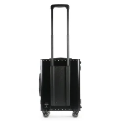 TecknoMonster - Kronos L Flap TecknoMonster - Black - Aeronautical Titanium and Carbon Trolley Suitcase - Avvenice
