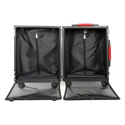TecknoMonster - Kronos L TecknoMonster - Black - Aeronautical Titanium Trolley Suitcase - Avvenice