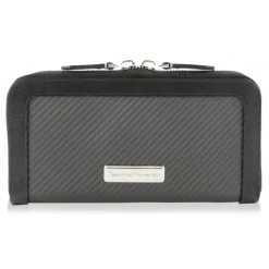 TecknoMonster - Trippy S TecknoMonster - Aeronautical Carbon Fibre and Saffiano Leather Cluch Bag - Avvenice