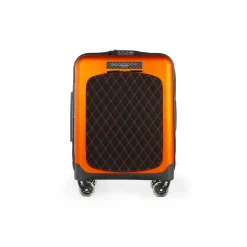 TecknoMonster - Trolley Akille Flap Orange in Carbon Fiber - Aeronautical Carbon Trolley Suitcase - Avvenice