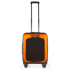 TecknoMonster - Trolley Akille Flap Orange in Carbon Fiber - Aeronautical Carbon Trolley Suitcase - Avvenice