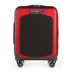 TecknoMonster - Trolley Akille Flap Red in Carbon Fiber - Aeronautical Carbon Trolley Suitcase - Avvenice