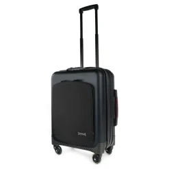 TecknoMonster - Trolley Akille Flap Black in Carbon Fiber - Aeronautical Carbon Trolley Suitcase - Avvenice