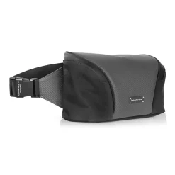 TecknoMonster - Zuppy Waist Bag in Carbon Fiber and Alcantara® - Black Carpet Collection - Avvenice